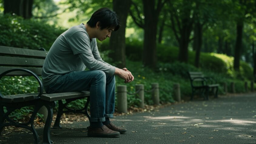 借金に悩む男性